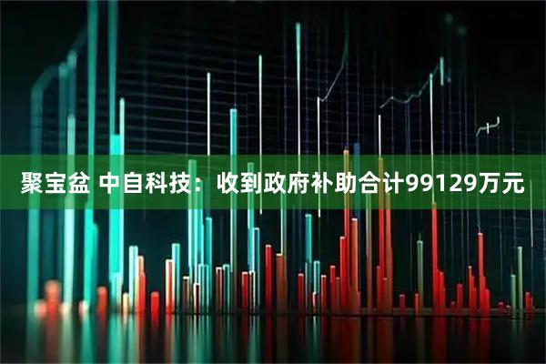 聚宝盆 中自科技：收到政府补助合计99129万元